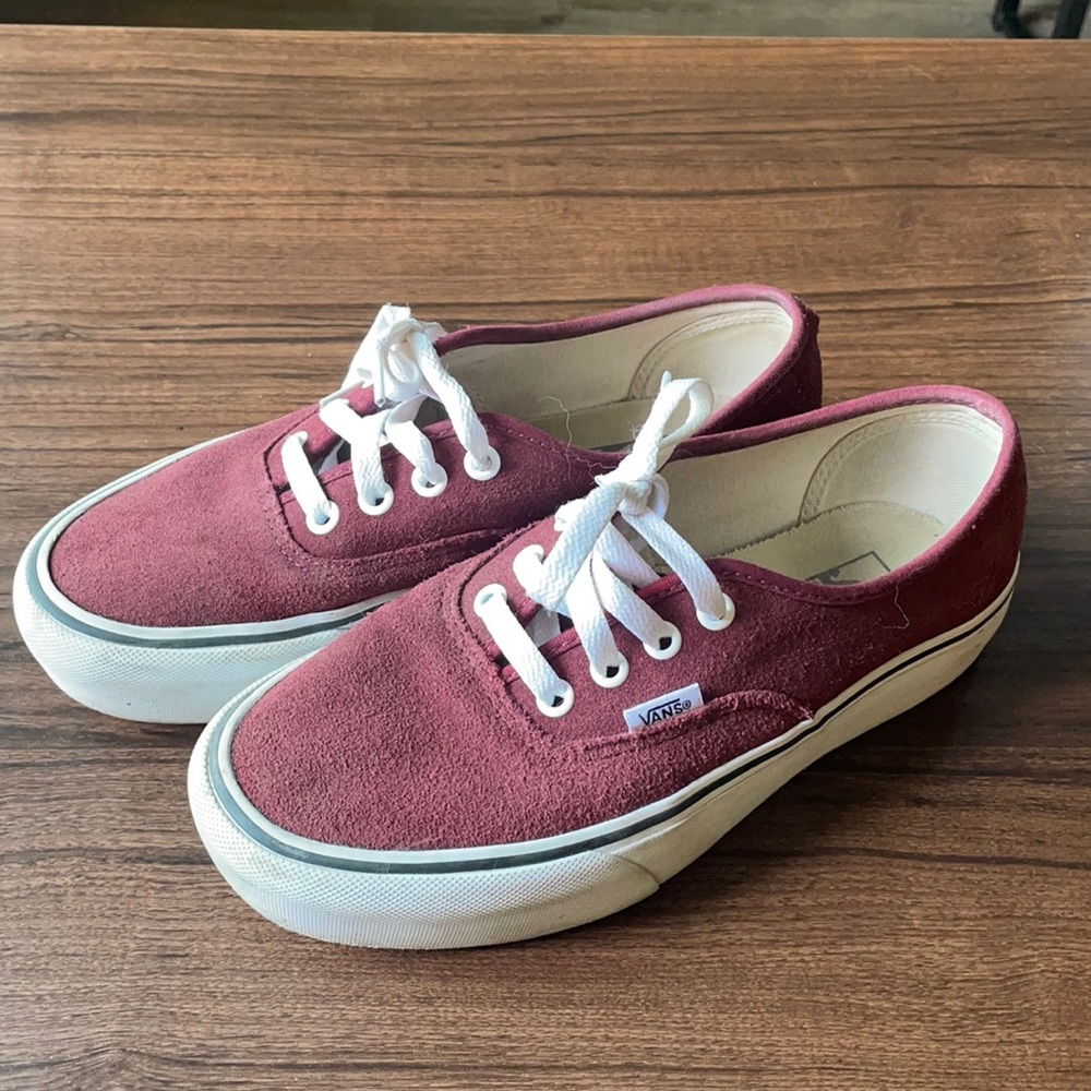 Vans burgundy suede sz 7.5